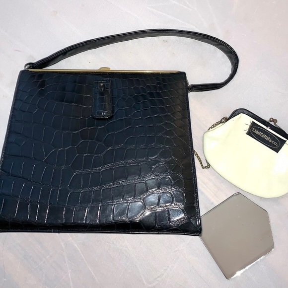 Vintage ALLIGATOR I. Magnin Rendl Original Purse Pristine Handbag - Picture 12 of 16